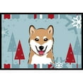 thumbnail image 1 of Caroline's Treasures BB1721JMAT Winter Holiday Shiba Inu Door Mat, Indoor Rug or Outdoor Welcome Mat 24x36 Doormat , 24H, 1 of 4