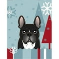 thumbnail image 1 of Caroline's Treasures BB1723GF Winter Holiday French Bulldog Flag Garden Size , Small, multicolor, 1 of 3