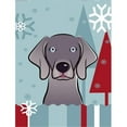 thumbnail image 1 of Caroline's Treasures BB1727CHF Winter Holiday Weimaraner Flag Canvas House Size , Large, multicolor, 1 of 4