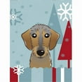 thumbnail image 1 of Caroline's Treasures BB1729GF Winter Holiday Wirehaired Dachshund Flag Garden Size , Small, multicolor, 1 of 2