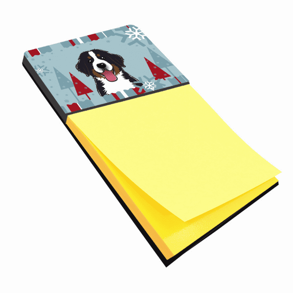 Carolines Treasures BB1733SN Winter Holiday Bernese Mountain Dog Sticky Note Holder