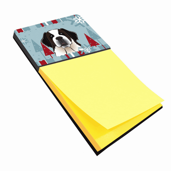 Carolines Treasures BB1742SN Winter Holiday Saint Bernard Sticky Note Holder