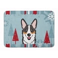 thumbnail image 1 of Carolines Treasures BB1751RUG Winter Holiday Tricolor Corgi Machine Washable Memory Foam Mat, 1 of 4