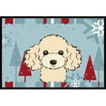 thumbnail image 1 of Caroline's Treasures BB1754MAT Winter Holiday Buff Poodle Door Mat, Indoor Rug or Outdoor Welcome Mat 18x27 Doormat ,, 1 of 2