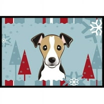 Caroline's Treasures BB1757JMAT Winter Holiday Jack Russell Terrier Door Mat, Indoor Rug or Outdoor Welcome Mat 24x36