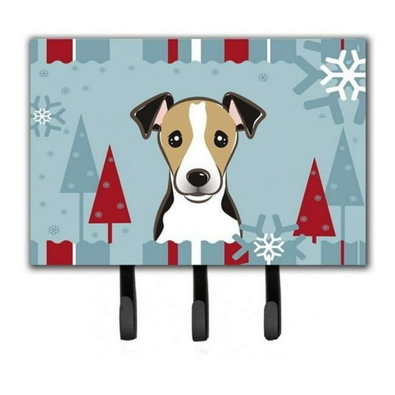Carolines Treasures BB1757TH68 Winter Holiday Jack Russell Terrier Leash & Key Holder