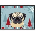 thumbnail image 1 of Caroline's Treasures BB1758JMAT Winter Holiday Fawn Pug Door Mat, Indoor Rug or Outdoor Welcome Mat 24x36 Doormat , 24H, 1 of 4