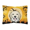 thumbnail image 1 of Carolines Treasures BB1763PW1216 Halloween Golden Retriever Canvas Fabric Decorative Pillow, 12H x16W, multicolor, 1 of 3