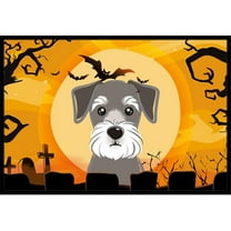 Caroline's Treasures BB1764JMAT Halloween Schnauzer Door Mat, Indoor Rug or Outdoor Welcome Mat 24x36 Doormat , 36"L x