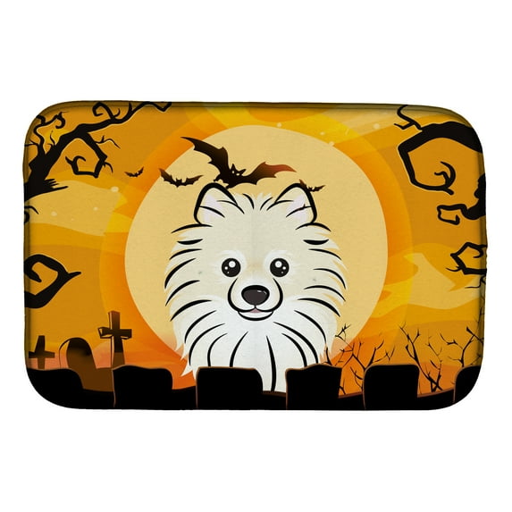 Halloween Pomeranian Dish Drying Mat