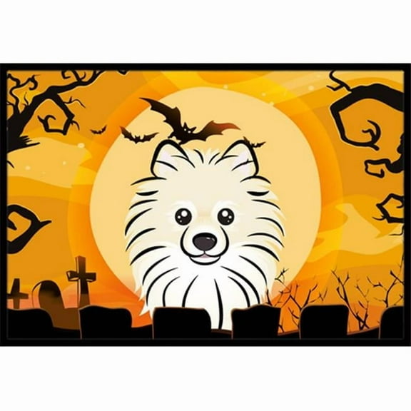 Carolines Treasures BB1765MAT Halloween Pomeranian Indoor & Outdoor Mat- 18 x 27 in.