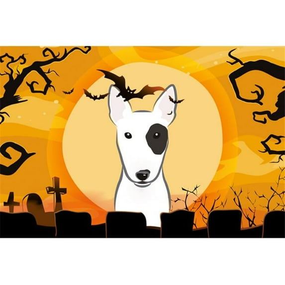 Carolines Treasures BB1767PLMT Halloween Bull Terrier Fabric Placemat