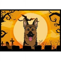 Caroline's Treasures BB1769JMAT Halloween German Shepherd Door Mat, Indoor Rug or Outdoor Welcome Mat 24x36 Doormat ,