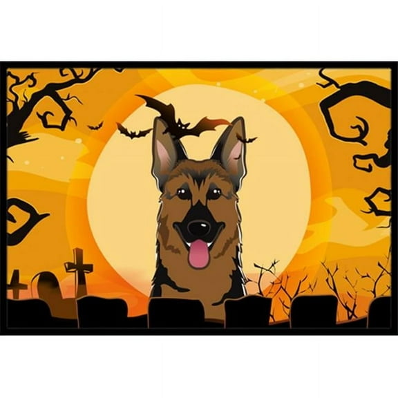 Caroline's Treasures BB1769JMAT Halloween German Shepherd Door Mat, Indoor Rug or Outdoor Welcome Mat 24x36 Doormat ,