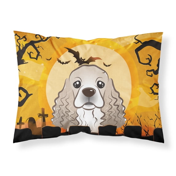 Carolines Treasures BB1774PILLOWCASE Halloween Cocker Spaniel Fabric Standard Pillowcase Standard multicolor