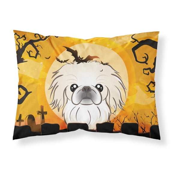 Carolines Treasures BB1779PILLOWCASE Halloween Pekingese Fabric Standard Pillowcase Standard multicolor