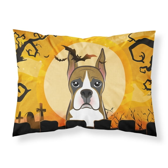 Carolines Treasures BB1781PILLOWCASE Halloween Boxer Fabric Standard Pillowcase Standard multicolor
