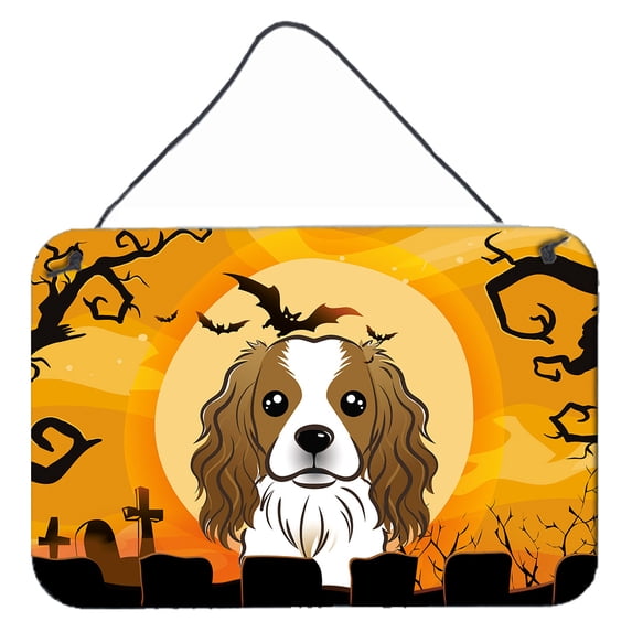 Carolines Treasures BB1782DS812 Halloween Cavalier Spaniel Wall and Door Hanging Prints