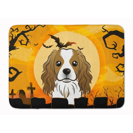 Carolines Treasures BB1782RUG Halloween Cavalier Spaniel Machine Washable Memory Foam Mat 19 X 27" multicolor