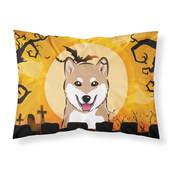 Carolines Treasures BB1783PILLOWCASE Halloween Shiba Inu Fabric Standard Pillowcase Standard multicolor