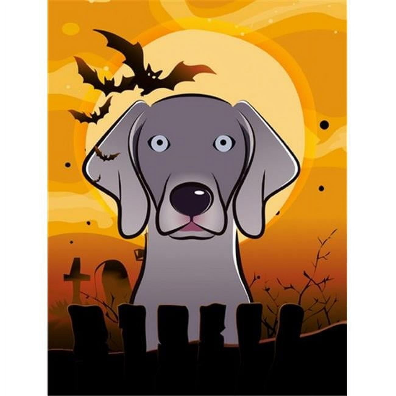 Halloween Weimaraner Flag Canvas House Size