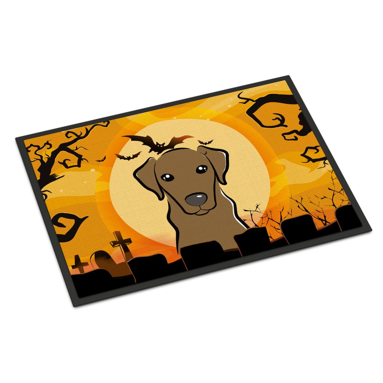 Carolines Treasures BB1792JMAT Halloween Chocolate Labrador Door Mat