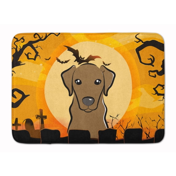 Carolines Treasures BB1792RUG Halloween Chocolate Labrador Machine Washable Memory Foam Mat 19 X 27" multicolor