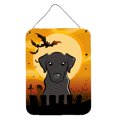 thumbnail image 1 of Caroline's Treasures BB1793DS1216 Halloween Black Labrador Wall or Door Hanging Prints, 12x16, multicolor, 1 of 2