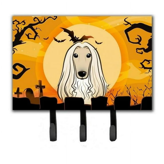 Carolines Treasures BB1802TH68 Halloween Afghan Hound Leash & Key Holder