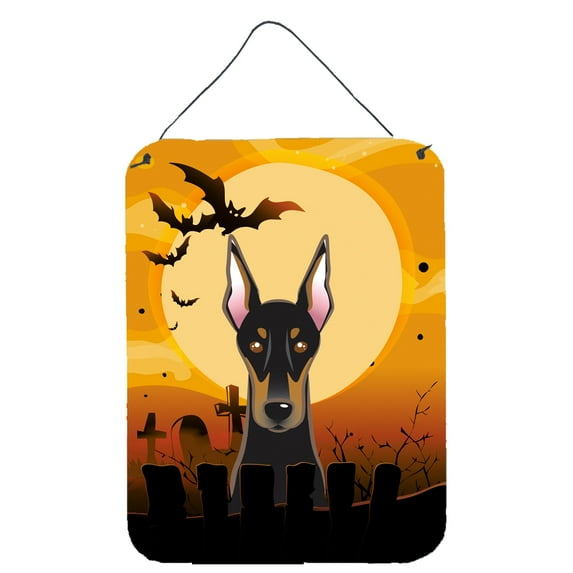 Caroline's Treasures BB1803DS1216 Halloween Doberman Wall or Door Hanging Prints, 12x16, multicolor