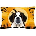 thumbnail image 1 of Carolines Treasures BB1804PW1216 Halloween Saint Bernard Canvas Fabric Decorative Pillow, 12H x16W, multicolor, 1 of 3