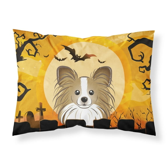 Carolines Treasures BB1806PILLOWCASE Halloween Papillon Fabric Standard Pillowcase Standard multicolor