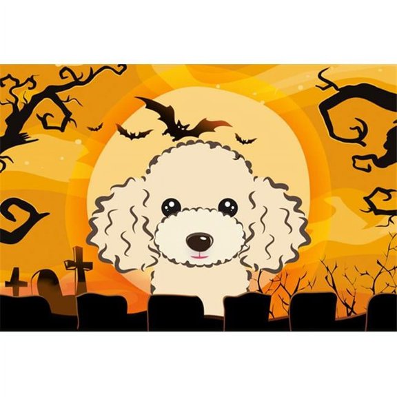 Carolines Treasures BB1816PLMT Halloween Buff Poodle Fabric Placemat