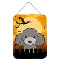 thumbnail image 1 of Caroline's Treasures BB1817DS1216 Halloween Silver Gray Poodle Wall or Door Hanging Prints, 12x16, multicolor, 1 of 2