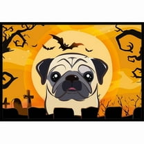 Carolines Treasures BB1820MAT Halloween Fawn Pug Indoor & Outdoor Mat- 18 x 27 in.
