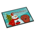 thumbnail image 1 of Carolines Treasures BB1834JMAT Snowman With Longhair Red Dachshund Indoor & Outdoor Mat- 24 x 36 in., 1 of 4