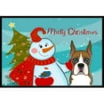 thumbnail image 1 of Carolines Treasures BB1843JMAT Snowman With Boxer Indoor & Outdoor Mat- 24 x 36 in., 1 of 4