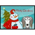 thumbnail image 1 of Carolines Treasures BB1849MAT Snowman With Saluki Indoor & Outdoor Mat- 18 x 27 in., 1 of 2