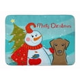 thumbnail image 1 of Carolines Treasures BB1854RUG Snowman with Chocolate Labrador Machine Washable Memory Foam Mat 19 X 27" multicolor, 1 of 4