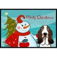 thumbnail image 1 of Carolines Treasures BB1863MAT Snowman With Basset Hound Indoor & Outdoor Mat- 18 x 27 in., 1 of 2
