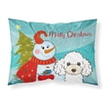 thumbnail image 1 of Carolines Treasures BB1877PILLOWCASE Snowman with White Poodle Fabric Standard Pillowcase Standard multicolor, 1 of 2