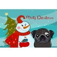 thumbnail image 1 of Carolines Treasures BB1883PLMT Snowman With Black Pug Fabric Placemat, 1 of 1