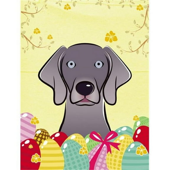 Caroline's Treasures BB1913GF Weimaraner Easter Egg Hunt Flag Garden Size , Small, multicolor