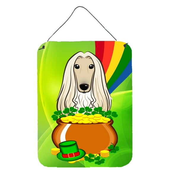 Carolines Treasures BB1988DS1216 Afghan Hound St. Patricks Day Wall or Door Hanging Prints