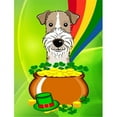 thumbnail image 1 of Caroline's Treasures BB1991CHF Wire Haired Fox Terrier St. Patrick's Day Flag Canvas House Size , Large, multicolor, 1 of 4