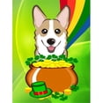 thumbnail image 1 of Caroline's Treasures BB1997CHF Sable Corgi St. Patrick's Day Flag Canvas House Size , Large, multicolor, 1 of 4