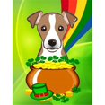 thumbnail image 1 of Caroline's Treasures BB2004GF Jack Russell Terrier St. Patrick's Day Flag Garden Size , Small, multicolor, 1 of 3