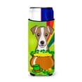 thumbnail image 1 of Caroline's Treasures BB2004MUK Jack Russell Terrier St. Patrick's Day Michelob Ultra beverage Insulator for slim cans ,, 1 of 3