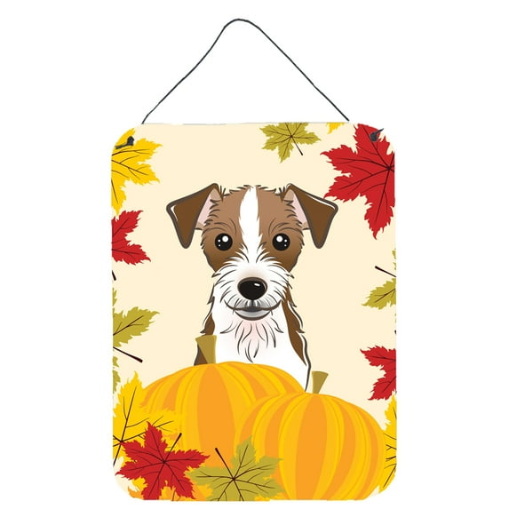 Caroline's Treasures BB2008DS1216 Jack Russell Terrier Thanksgiving Wall or Door Hanging Prints, 12x16, multicolor