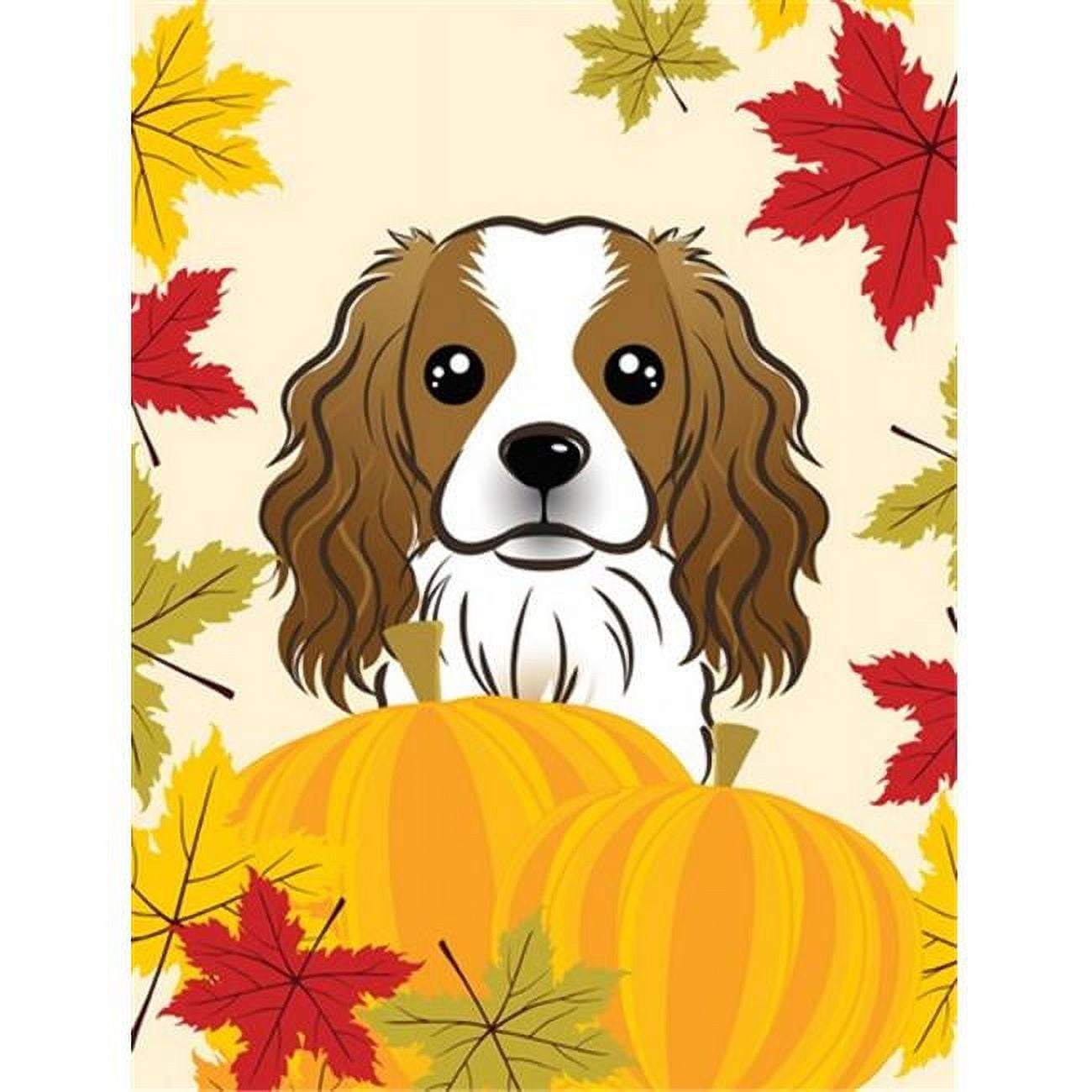 Caroline's Treasures Bandiera Da Giardino Per Il Ringraziamento Con Cocker Spaniel – 29x43 Cm, Doppia Faccia, Resistente Alle Intemperie, Multicolore